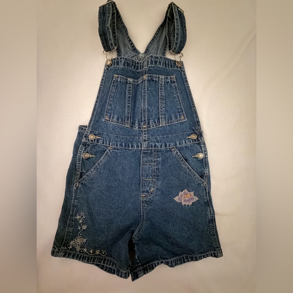 Route 66 Embroidered Overalls
